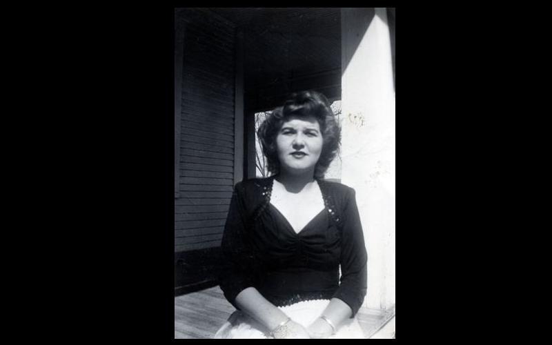 Jean Goes to Dance | Jean dressed in formal attire she wore to a dance held on the Northwest Campus. (Courtesy of Jean JENNINGS Bartik Computing Museum)